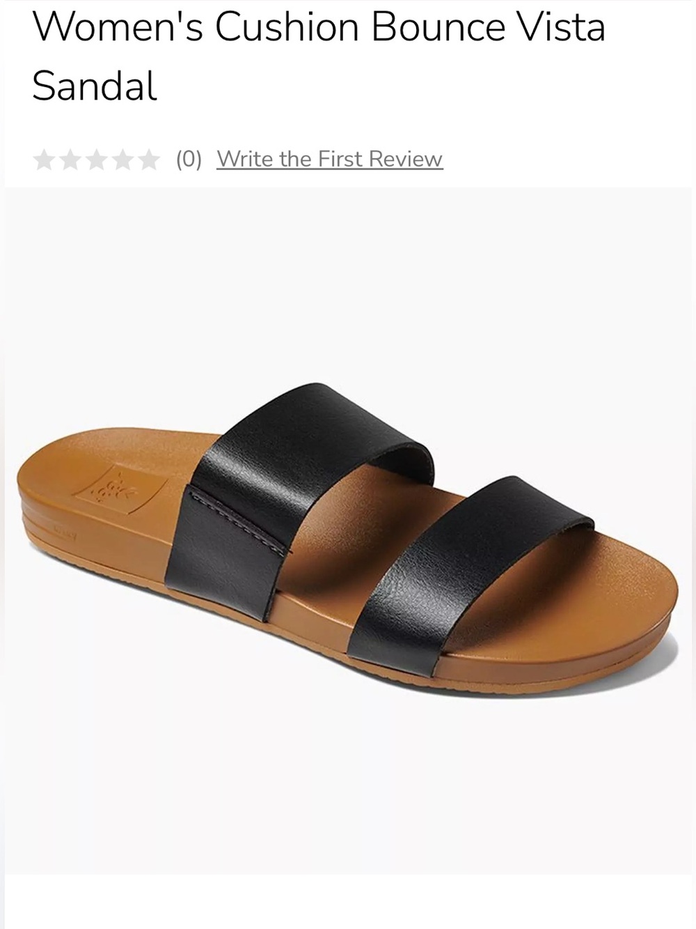 Reef Women's Cushion Bounce Vista Sandal Size 7 Black and Tan